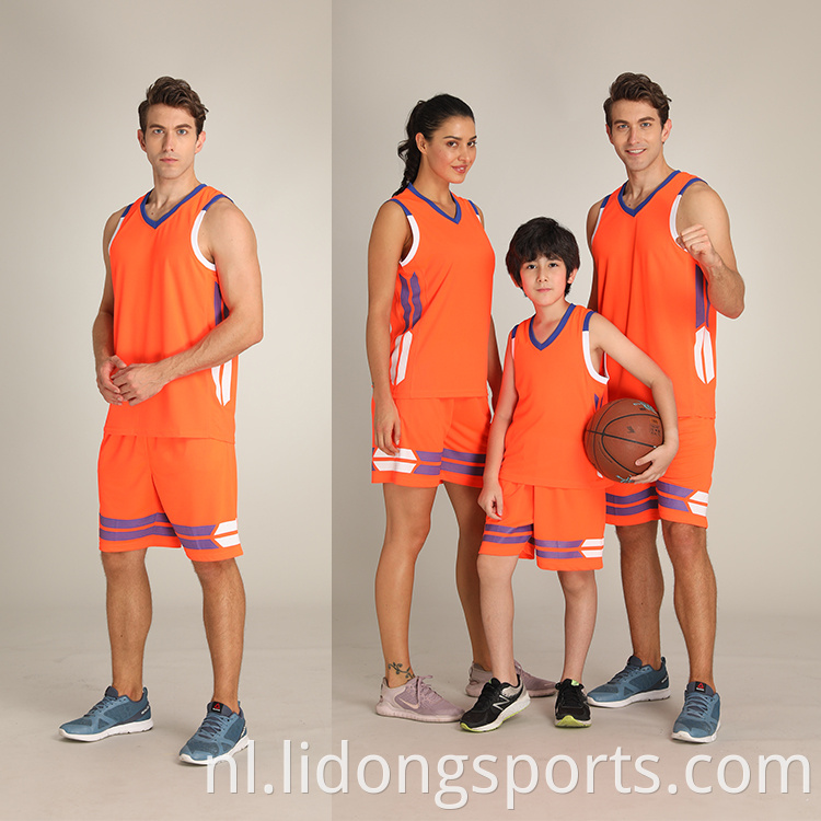 Top Design Logo Basketball Jersey Children's Basketball Uniform Basketball -uniformen Jersey voor groothandel